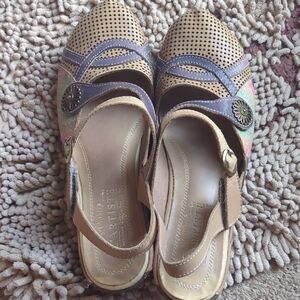 L’Artiste by Spring Step Parkway Leather Mary Jane Sandals EU 41 US 10–10.5